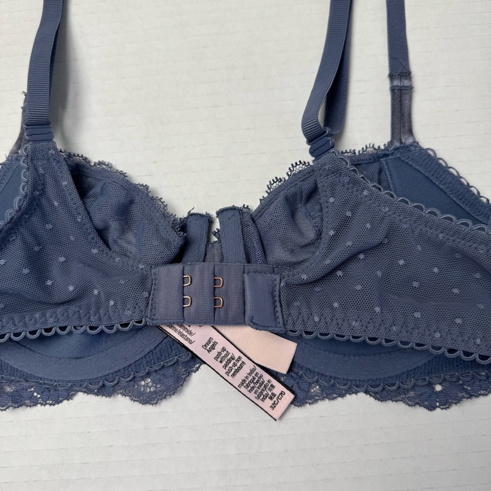 Victoria's Secret Dream Angels push-up without padding blue mesh 32C - Picture 4 of 7